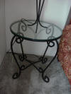 Furniture.end table black iron