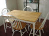 Furniture.Oak and White table and chairs